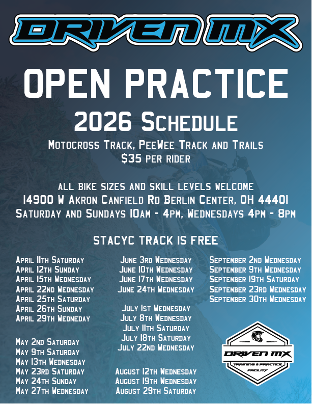 Driven Mx Open Practice Flyer 2026.png